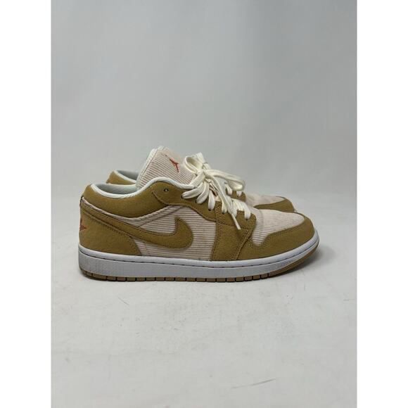 Air Jordan 1 SE Low Twine Orange Quartz Corduroy size 9.5 Women’s - Picture 1 of 9
